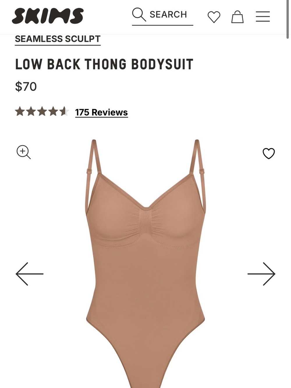 SKIMS Seamless Sculpt Low Back Thong Bodysuit